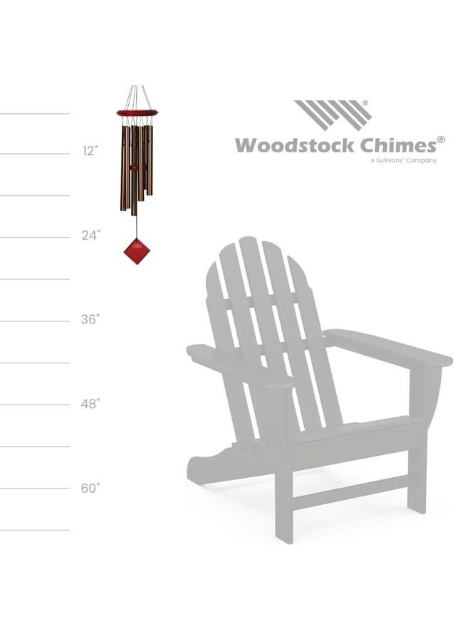 Woodstock Chimes Pluto Wind Chime for Outside 27" Bronze Small, Light Airy Sound for Outdoor Garden, Patio, Porch Decor, Encore Collection DCB27  - Image 3
