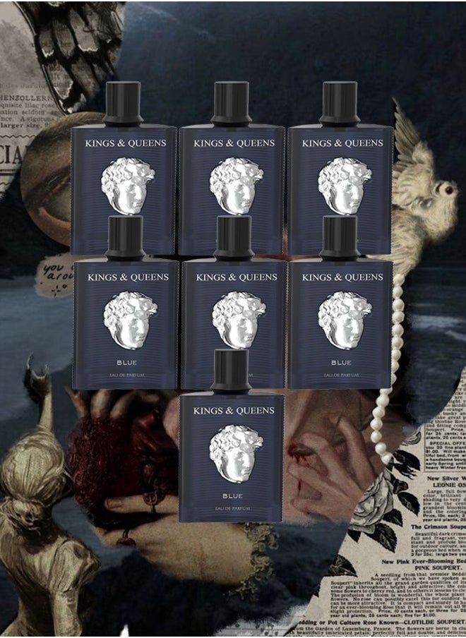 AMARAN 7 Pieces Kings And Queens Blue Perfume For Unisex 100ml EDP  - Image 1
