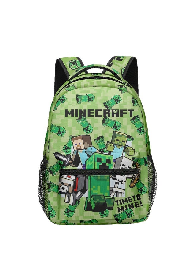 ماين كرافت جديد ماين كرافت على ظهره حقيبة الغداء طبقة مزدوجة مقلمة ثلاث قطع دعوى الرجال والنساء الترفيه الرياضة حقيبة السفر طالب حقيبة المدرسة - Image 2