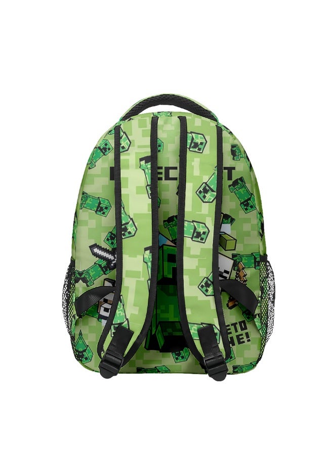 ماين كرافت جديد ماين كرافت على ظهره حقيبة الغداء طبقة مزدوجة مقلمة ثلاث قطع دعوى الرجال والنساء الترفيه الرياضة حقيبة السفر طالب حقيبة المدرسة - Image 3