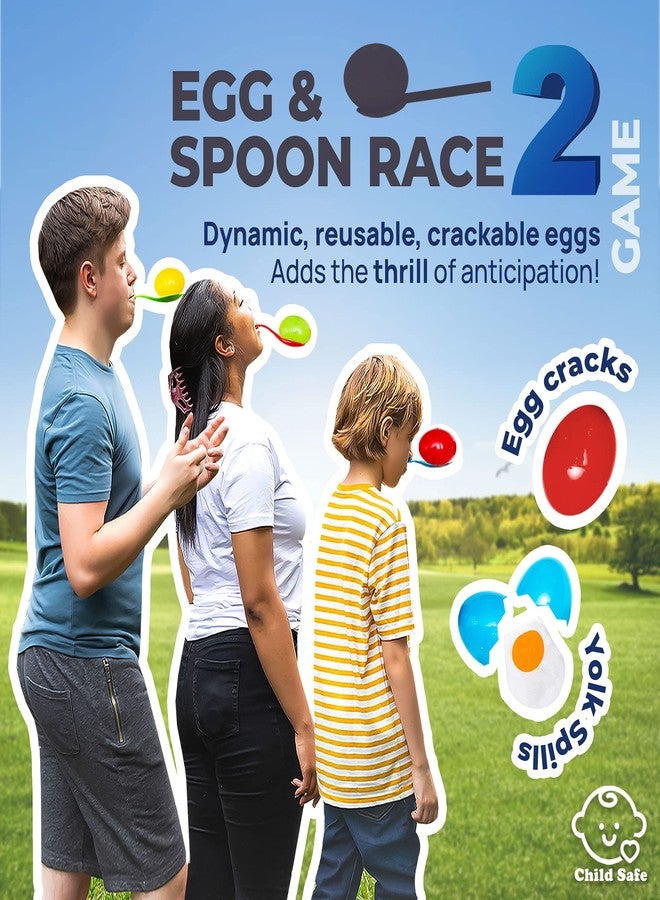 Shop Square Outdoor Field Day Games, Potato Sack Race Bags for Kids and Adults, Egg and Spoon Race, 3 Legged Race Bands - with Storage Bag - Image 5