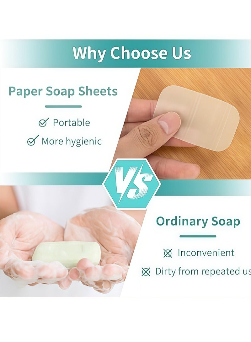 6 Packs Petal Shape Soap Flakes Hand Soap Sheets, Mini Portable Antibacterial Soap Sheets the Box, Disposable Travel Scented Bath Slice Sheet Foaming Paper Soap (Colorful) - Image 4