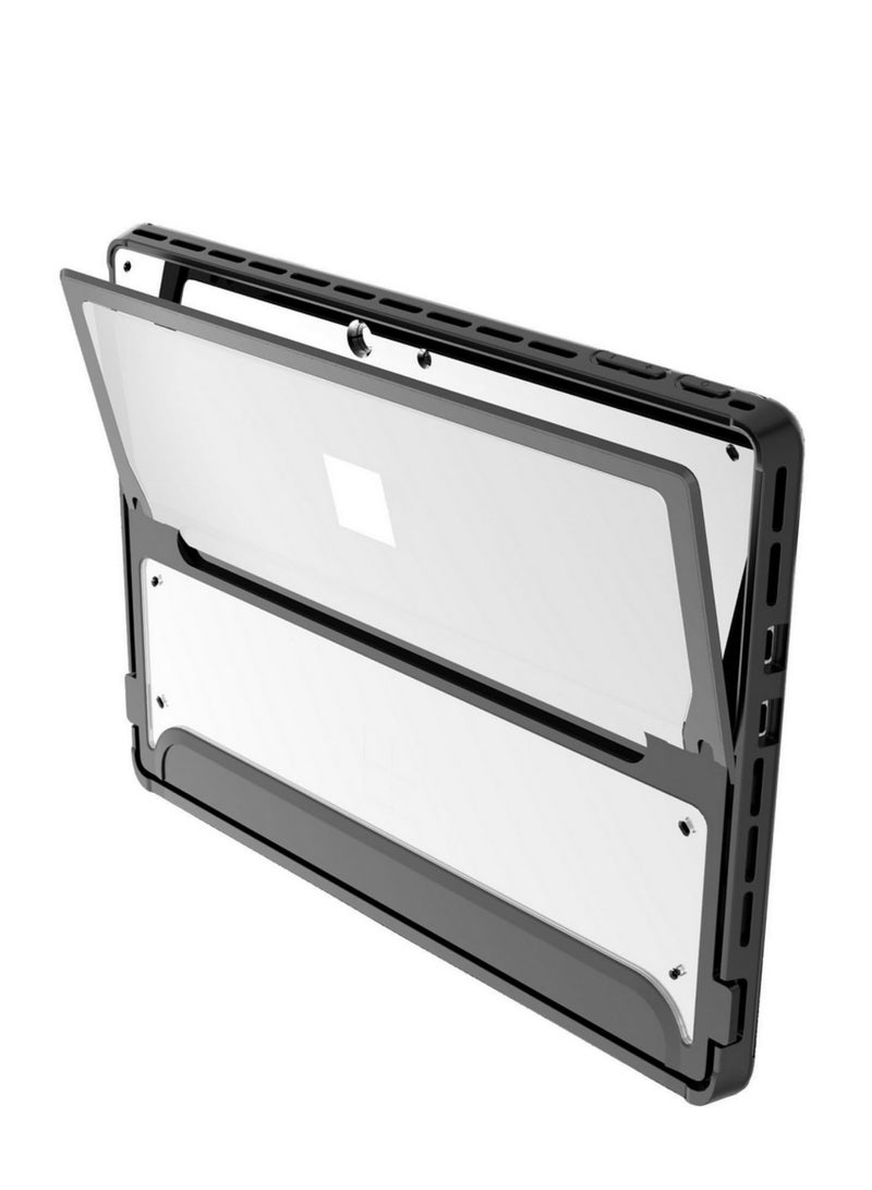 Protective Case for Microsoft Surface Pro 9 Multi-Angle Shockproof Case Compatible with Surface Pro 9 13" Tablet (Black) - Image 1