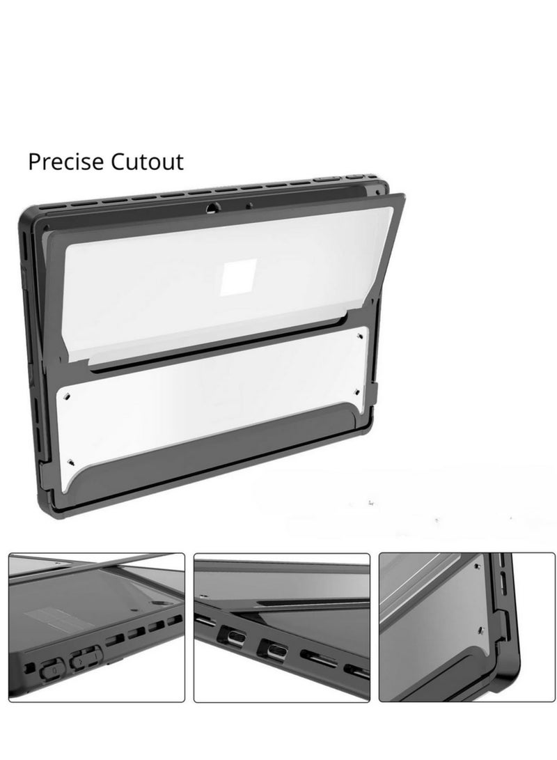 Protective Case for Microsoft Surface Pro 9 Multi-Angle Shockproof Case Compatible with Surface Pro 9 13" Tablet (Black) - Image 2