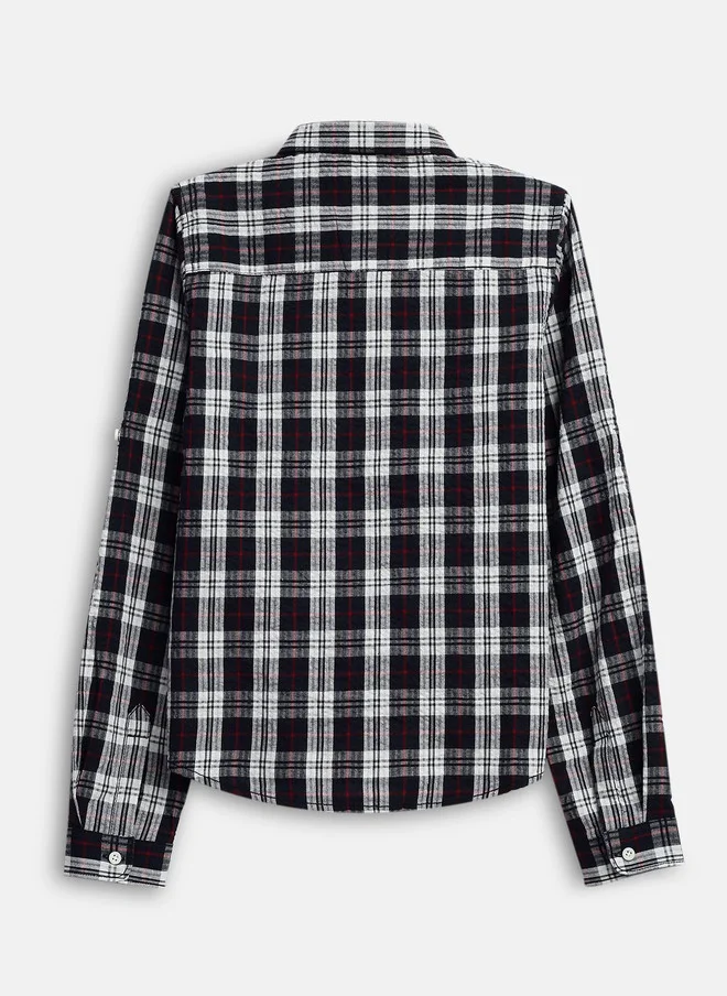 Bonkids BONKIDS Boys Tartan Checks Opaque Casual Shirt