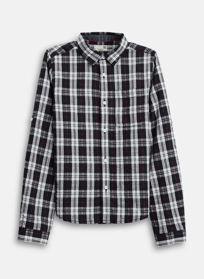 Bonkids BONKIDS Boys Tartan Checks Opaque Casual Shirt