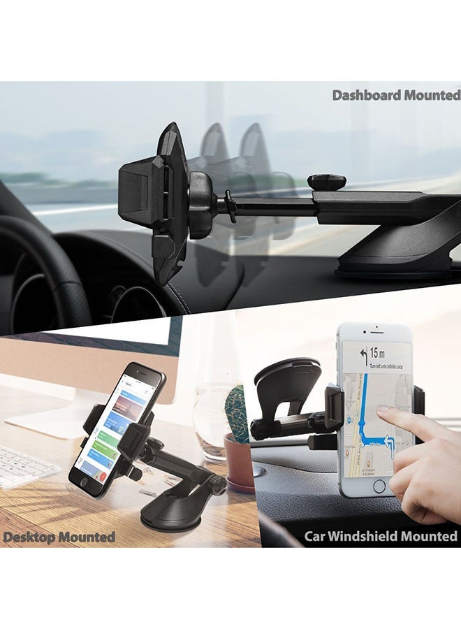 NIBEMINENT Kuel AP12T (TS35) One Tap Car Mount Phone Holder for Dashboard / Windshield Black  - Image 2
