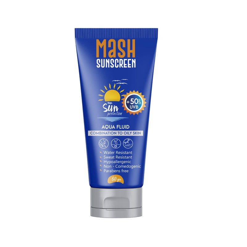 Mash Sun Screen Aqua Fluid Spf 50+ 60gm