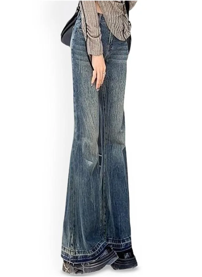 YUNIQEE Blue High-Rise Light Fade Bootcut Jeans