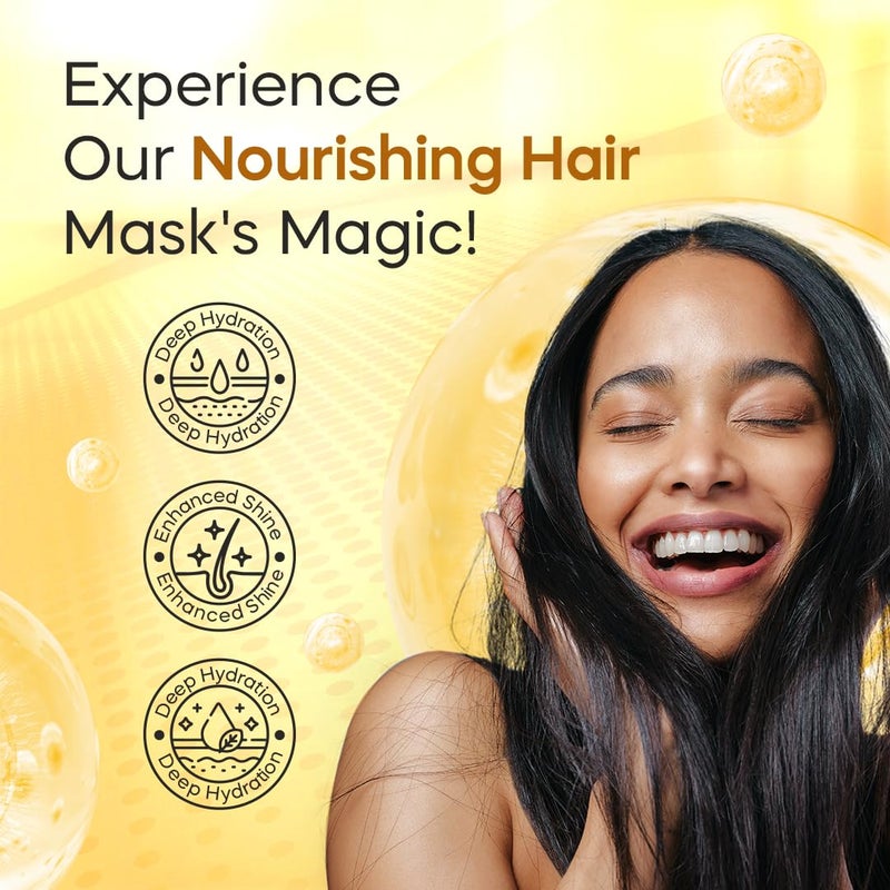 DOMINICAN MAGIC Nourishing Revitalizing Hair Mask with Aloe Vera, Hair Treatment, Deep Repair & Revitalize for Dry, Damaged Hair, All Hair Types, 16oz - Image 3