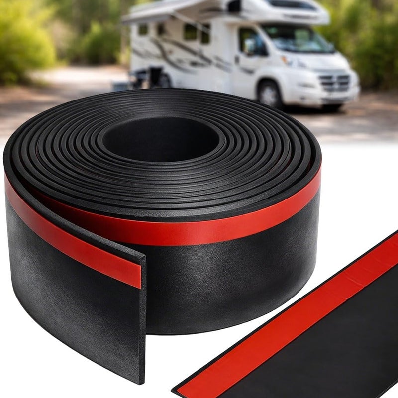 Wadoy 4 Inch RV Slide Out Seal - 30 Ft Black Rubber Weather Stripping with Adhesive Tape - Image 1