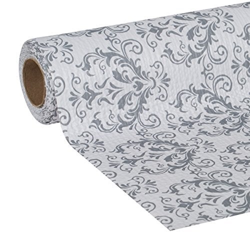 Duck Smooth Top EasyLiner, 20-inch x 6 Feet, Grey Damask - Image 2