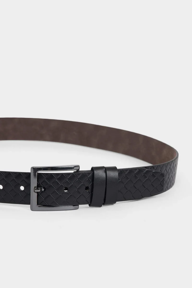 DeFacto Man Rectangle Clasp Faux Leather