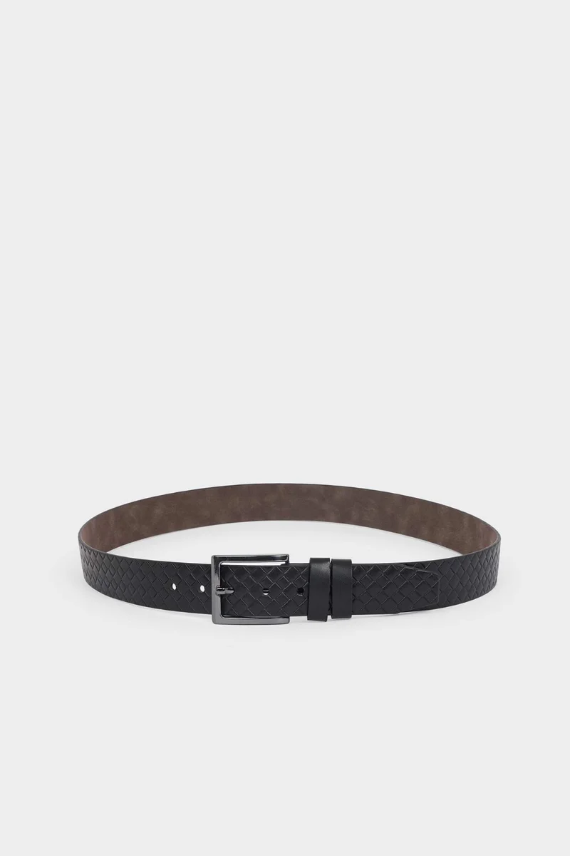DeFacto Man Rectangle Clasp Faux Leather