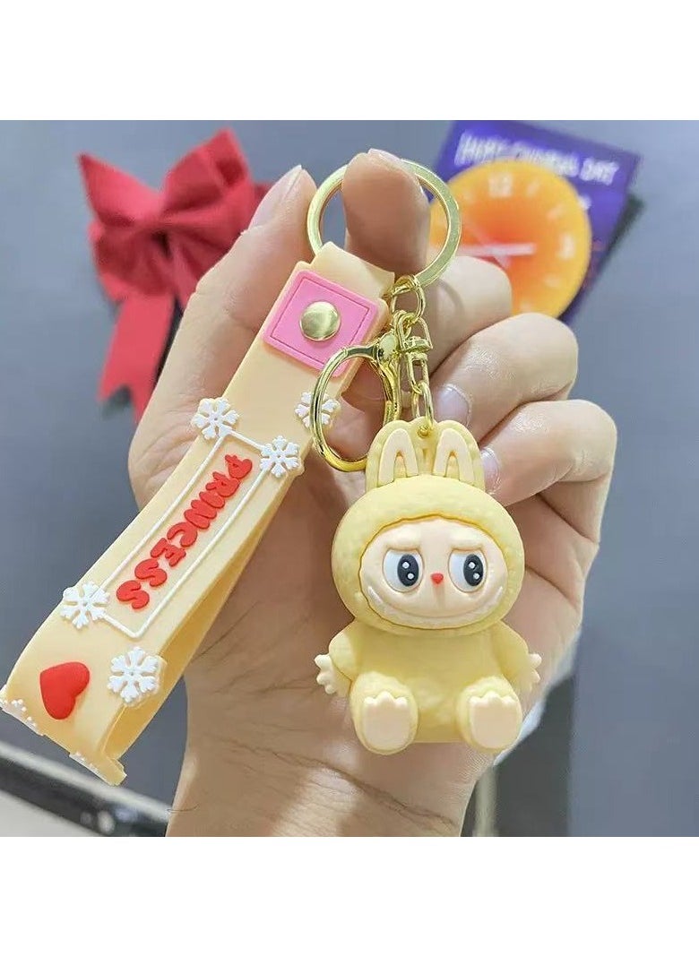 LABUBU Keychain For Women And Girls, Cute Labubu Doll Wristlet Accessories For Backpack Handbag Car Keys  - Image 1