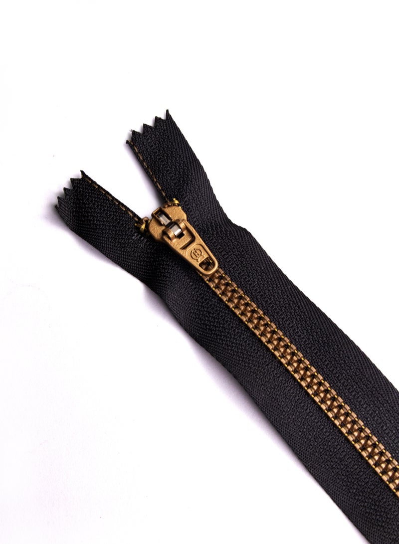 4Pcs No.6 Jeans Zipper Super Quality, (Black and Gold Brown) - Image 1