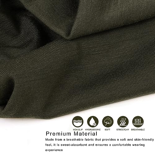 TERSE Boho Headbands for Women Wide Turban Headband Sports Yoga Running Hair Band Non Slip Elastic Sweat Head Bands 8 Pcs - Image 3