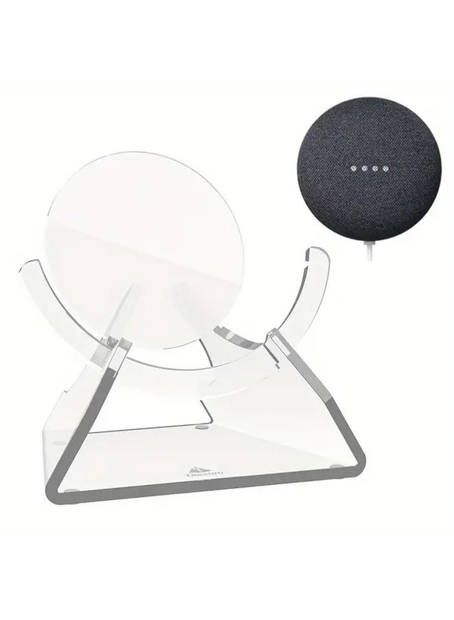 حامل سماعة عمودي أبيض من الأكريليك لـ Nest Mini، قاعدة حامل ثلاثي القوائم مستقرة، حامل مكتبي - Image 4