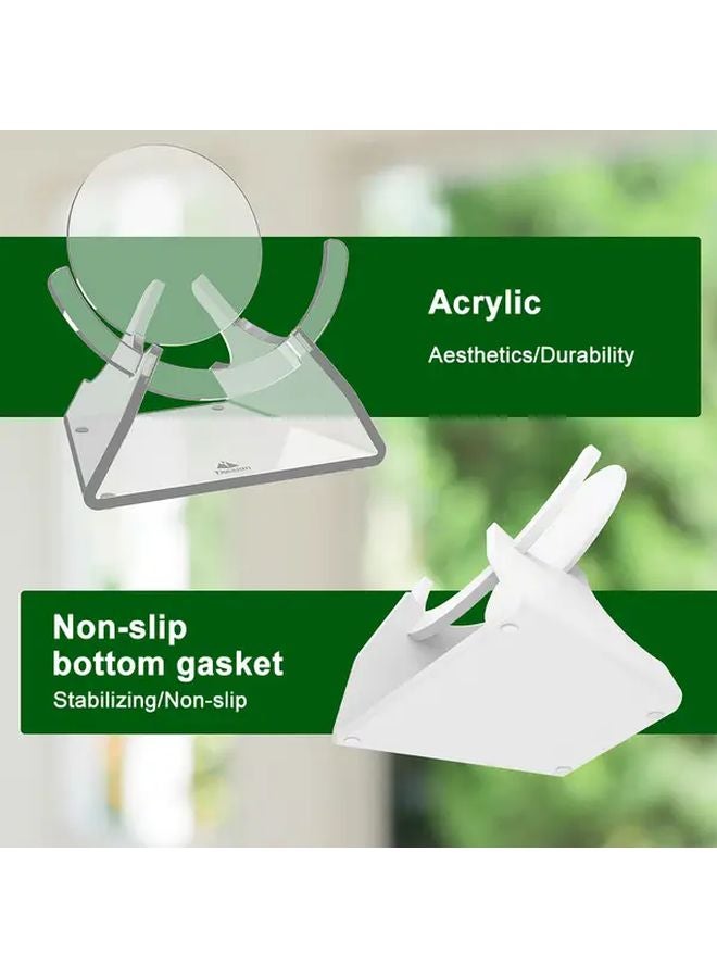 حامل سماعة عمودي أبيض من الأكريليك لـ Nest Mini، قاعدة حامل ثلاثي القوائم مستقرة، حامل مكتبي - Image 3