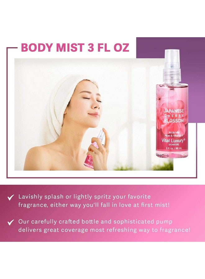 Vital Luxury Vital Luxury Bath & Body Care Travel Set - Home Spa Set with Body Lotion, Shower Gel and Fragrance Mist, Personal Body Care Travel Set for Birthday Christmas New Year Gifts(Japanese Cherry Blossom) - Image 4