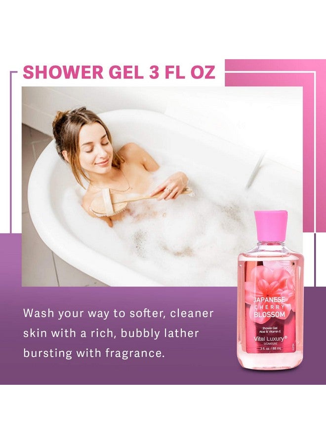 Vital Luxury Vital Luxury Bath & Body Care Travel Set - Home Spa Set with Body Lotion, Shower Gel and Fragrance Mist, Personal Body Care Travel Set for Birthday Christmas New Year Gifts(Japanese Cherry Blossom) - Image 2