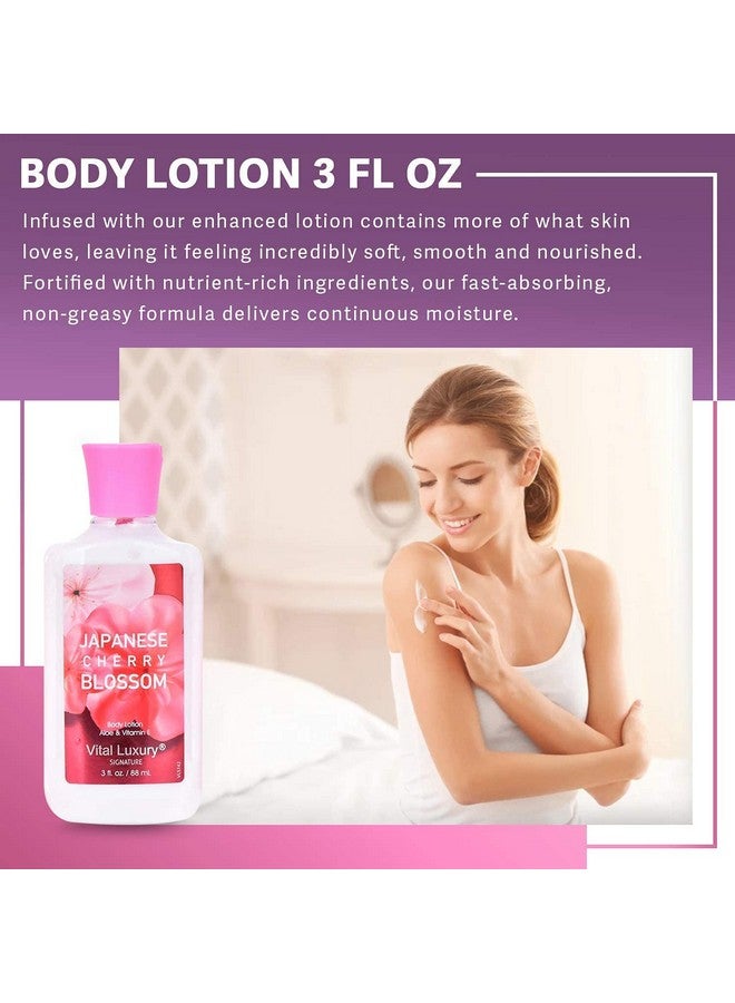 Vital Luxury Vital Luxury Bath & Body Care Travel Set - Home Spa Set with Body Lotion, Shower Gel and Fragrance Mist, Personal Body Care Travel Set for Birthday Christmas New Year Gifts(Japanese Cherry Blossom) - Image 5