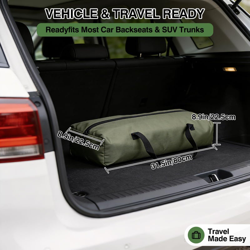 Veraste 42" L x 31" W x 31" H Collapsible Travel Dog Crate, Quick-Setup Portable Soft Dog Kennel for Large Dogs up to 90 lbs, 4-Door Foldable Travel Crate with Storage Bag, Green - Image 5