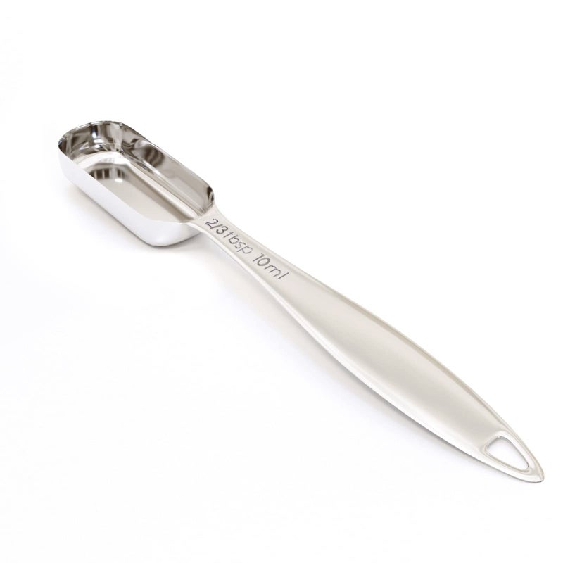 BERYLER 1PCS 23Tablespoon 2tsp 10ml Single Measuring Spoon Individual Stainless Steel Long Handle Measure Teaspoon Only