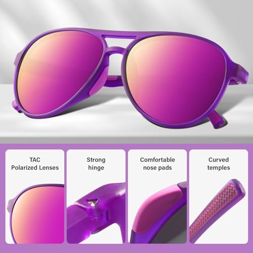 KUGUAOK 3PACK Polarized Aviator Sunglasses for Women Men Sports Style UV400 Protection Running Sun Glasses Vintage Trendy Shades - Image 5