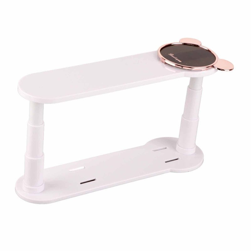 Punch Free Clothes Hanger Storage Rack: White ABS Plastic Retractable Multifunctional Hanger Organizer - Space Saving Wardrobe Organizer for Home Closet Balcony Organization - Image 3
