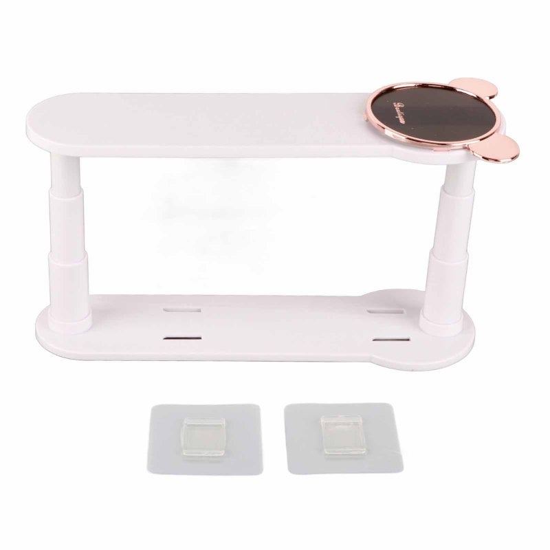 Punch Free Clothes Hanger Storage Rack: White ABS Plastic Retractable Multifunctional Hanger Organizer - Space Saving Wardrobe Organizer for Home Closet Balcony Organization - Image 1
