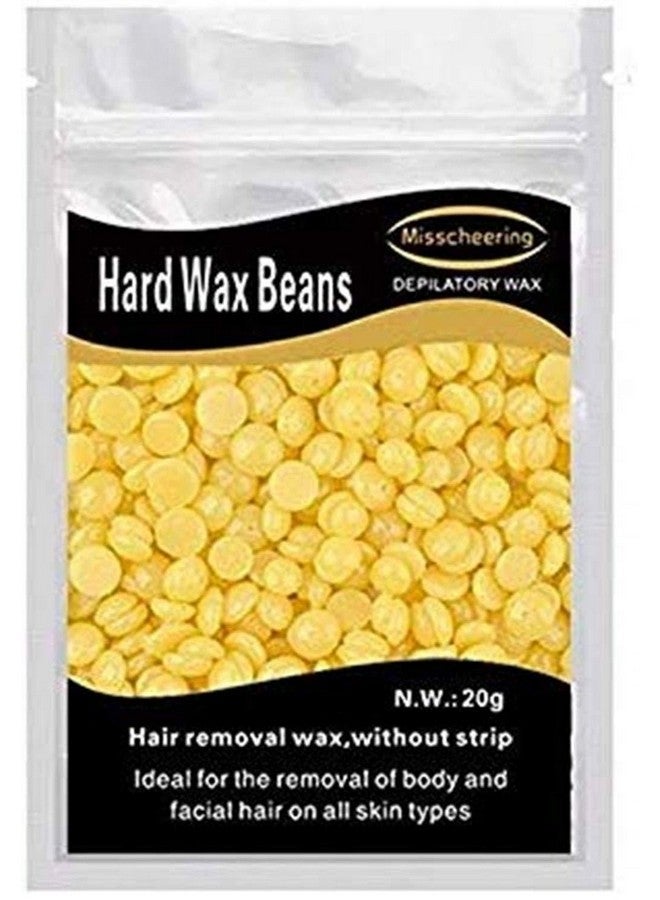 Digital Shoppy 20gm No Strip Depilatory Hard Wax Bean Body Bikini Remover Hot Film Hard Wax For Male/Female Hair Removal Waxing Tools (Yellow) - Image 1