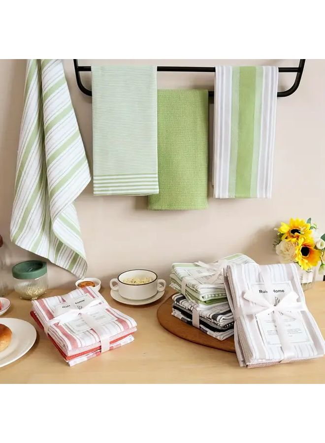 Caramel Orange Series 4 Pieces Kitchen Towels Set Soft Absorbent Dish Cloth - Image 1