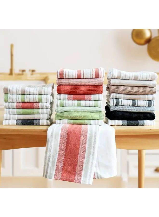 Caramel Orange Series 4 Pieces Kitchen Towels Set Soft Absorbent Dish Cloth - Image 2