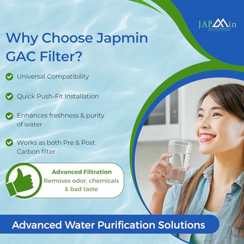 Japmin 10” Carbon Filter for Water Purifier | RO Water Filter - 6000L Life GAC Filter | Granular Activated Carbon - Image 3