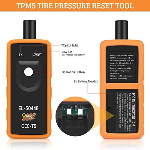 Manybuy TPMS Relearn Tool for GM EL50448 Orange OECT5 for Auto Tire Pressure Monitoring System Sensor Reset Activation - Image 3