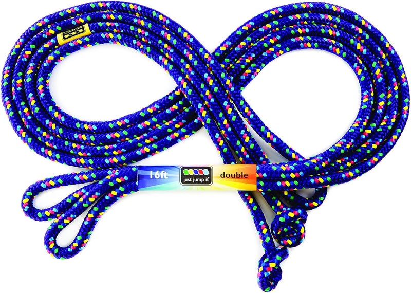Just Jump It 16' Double Dutch Jump Rope - Colorful Agility and Fitness Equipment for Kids and Adults - Image 1