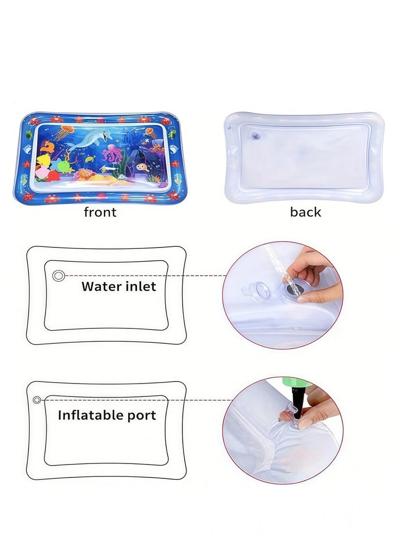 BlueHole Inflatable Ocean Baby Water Mat, Tummy Time Tactile Visual Training Pad, Thick Leakproof, Baby Full Moon & Birthday Gift - Image 4