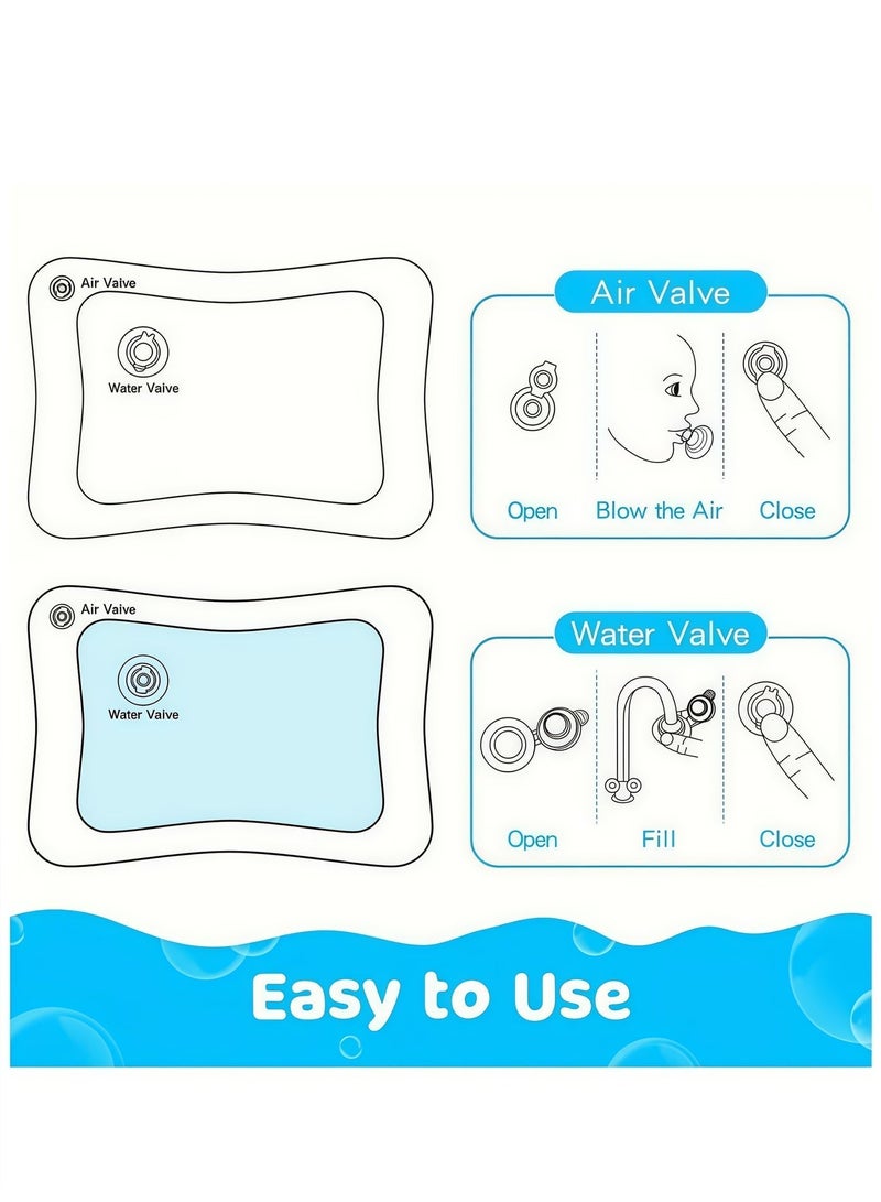 BlueHole Inflatable Ocean Baby Water Mat, Tummy Time Tactile Visual Training Pad, Thick Leakproof, Baby Full Moon & Birthday Gift - Image 5