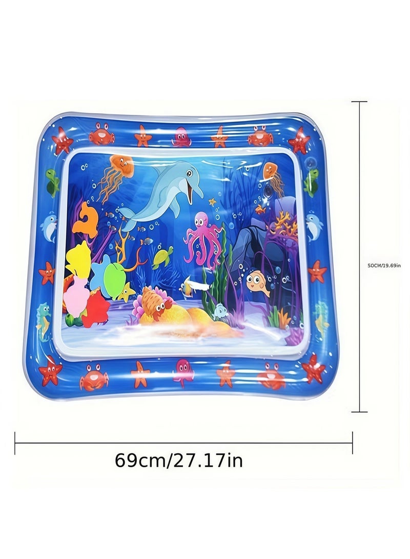 BlueHole Inflatable Ocean Baby Water Mat, Tummy Time Tactile Visual Training Pad, Thick Leakproof, Baby Full Moon & Birthday Gift - Image 3