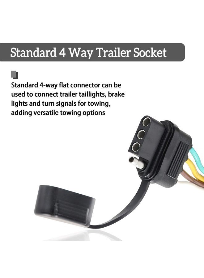 Oyviny LED Compatible Powered 3-to-2-Wire Splice-in Trailer Tail Light Converter with 4 Wire Flat Extension, 6-Wire System to 4-Wire System Trailer Light Converter Pure Copper Wire - Image 4