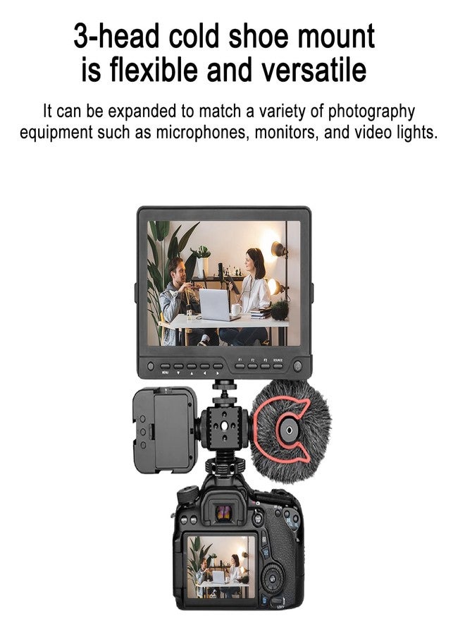 Suptig 3 Port Cold Shoe Mount with 1/4"-20 Thread for Camera Cage Flash LED Monitor Microphone etc. - Image 2