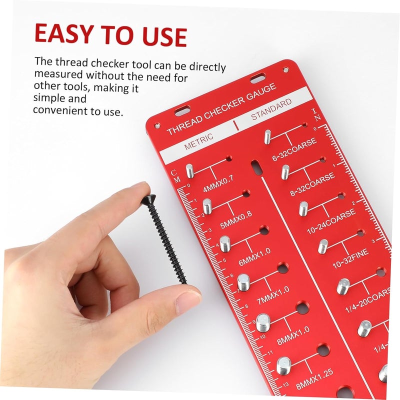 أداة فحص خيوط البراغي مقياس قياس دقيق للمكسرات والبراغي القياسية SAE والمترية - Image 4