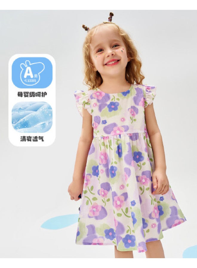 Peppa Pig summer 2025 Thin Cotton Dress For Girls - Soft, Breathable Long Dress For Infants & Toddlers - Image 1