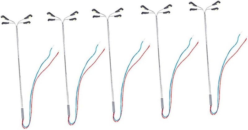 كلاراكو غير متوفر 5 مصابيح إضاءة شوارع لقطارات نموذجية بمقياس HO وOO، لون أبيض دافئ 1:75 - Image 1