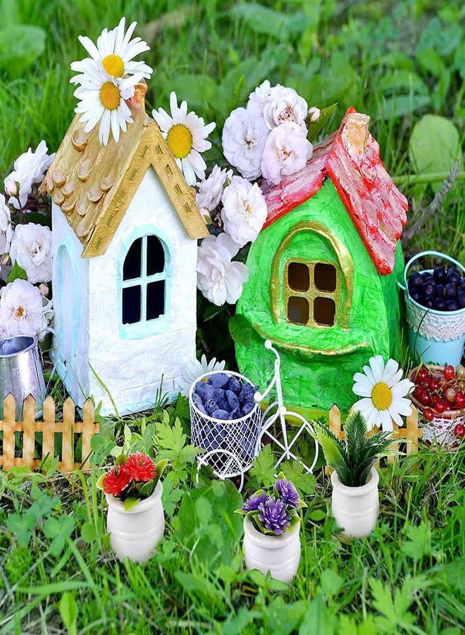 Cayway Dollhouse Plant Miniature 20 PCS Mini Miniature Potted Plants Model Artificial Flowerpot Fake Succulent Doll House for Dollhouse Garden Decorations - Image 4