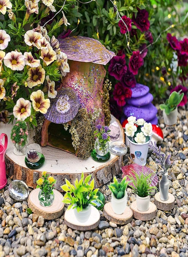 Cayway Dollhouse Plant Miniature 20 PCS Mini Miniature Potted Plants Model Artificial Flowerpot Fake Succulent Doll House for Dollhouse Garden Decorations - Image 5