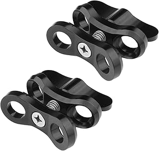 LetonPower Butterfly Clip Ball Clamp Mount, Diving Photography Butterfly Clip, Holes Ball Clamp Mount for Underwater - Image 1