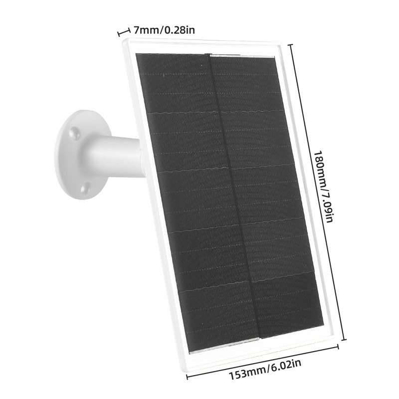 10W Solar Panel for Security Camera 5V Type-C Port Camera Solar Panel Charger with IP65 Waterproof / 9.84ft Cable / 360 Degrees Adjustable Bracket - Image 2