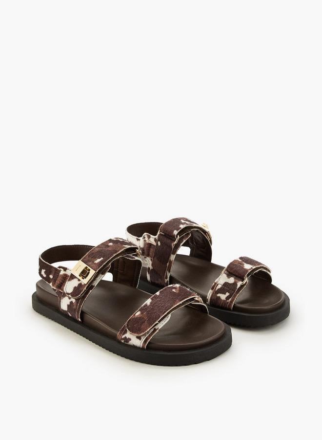 Celeste Women Animal Print Strap Sandals - Image 1